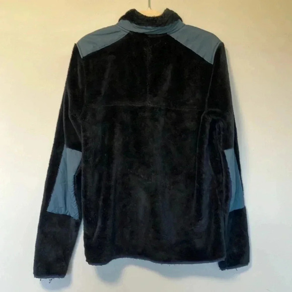 L.L. Bean teal  navy fleece full zip jacket - Picture 6 of 6